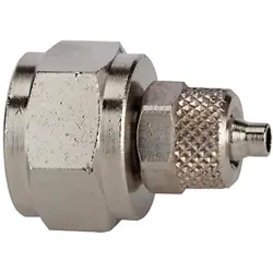 Screw fitting, L 29.5 mm, 18 bar, brass, nickel-plated, for hose, 110506