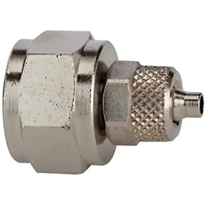 Screw fitting, L 29.5 mm, 18 bar, brass, nickel-plated, for hose, 110506 - 1