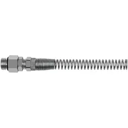 Screw-in fitting, L 130 mm, 18 bar, brass, nickel-plated, for hose, 110660