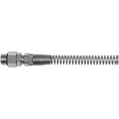 Screw-in fitting, L 129 mm, 18 bar, brass, nickel-plated, for hose, 110659 - 1