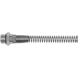Screw-in fitting, L 121 mm, 18 bar, brass, nickel-plated, for hose, 110657