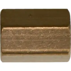 Connecting sleeve, brass, for threaded connection M5, 50.009