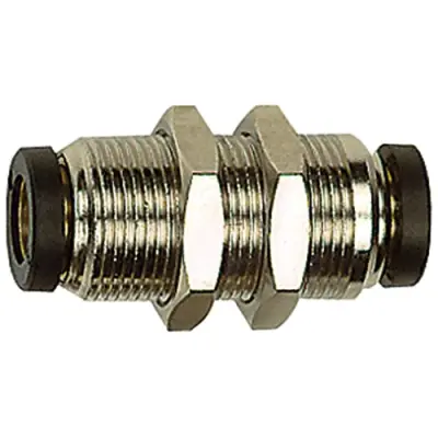Straight push-in bulkhead connector »click-clock«,M13x1, 108739, 751.014-6 - 1