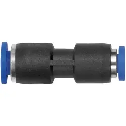 Connector, L 24.9 mm, 10 bar, plastic/brass, nickel-plated, for hose, 148866
