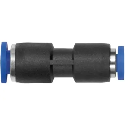 Connector, L 26.1 mm, 10 bar, plastic/brass, nickel-plated, for hose, 148867 - 1