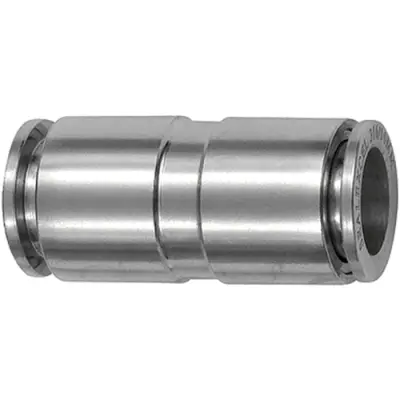 Connector, L 35.6 mm, 20 bar, stainless steel, for hose, 135245 - 1