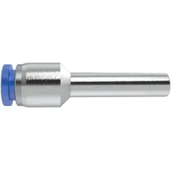 Connector, L 28.8 mm, 10 bar, brass, nickel-plated, for hose, 109102