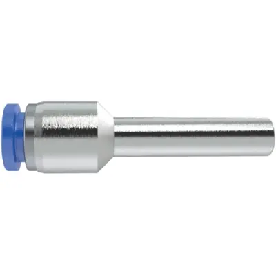 Connector, L 32.2 mm, 10 bar, brass, nickel-plated, for hose, 109103 - 1