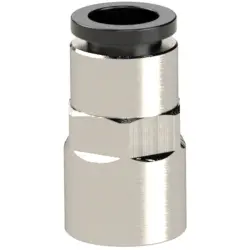 Push-in fitting, L 30 mm, 16 bar, brass, nickel-plated, for hose, 108579