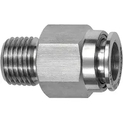 Push-in fitting, L 37.5 mm, 16 bar, brass, nickel-plated, for hose, 136774