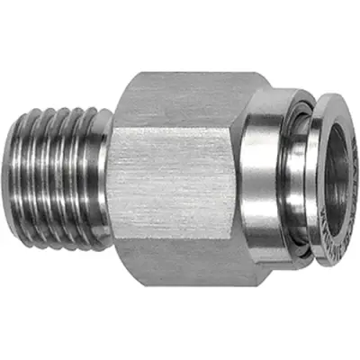 Push-in fitting, L 37.5 mm, 16 bar, brass, nickel-plated, for hose, 136774 - 1