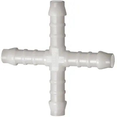 Cross connection connector, L 48 mm, 10 bar, POM, for hose, 111054 - 1