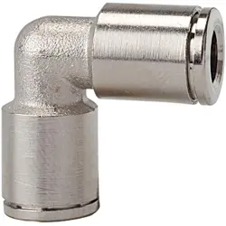 L-connector, 16 bar, brass, nickel-plated, for hose, 108986