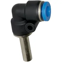 L-connector, 10 bar, plastic/brass, nickel-plated, for hose, 109105