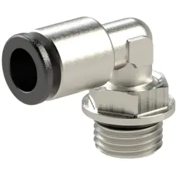 L push-in fitting, 16 bar, brass, nickel-plated, for hose, 108599