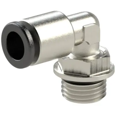 L push-in fitting, 16 bar, brass, nickel-plated, for hose, 108594 - 1