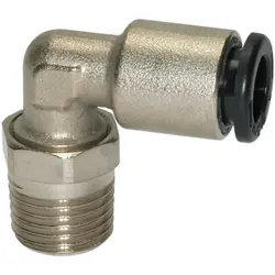 L push-in fitting, 16 bar, brass, nickel-plated, for hose, 108620