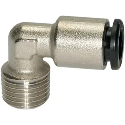 L push-in fitting, 16 bar, brass, nickel-plated, for hose, 108625 - 1