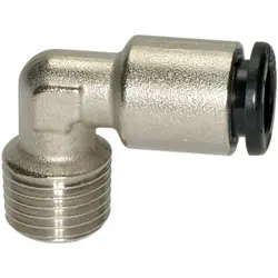 L push-in fitting, 16 bar, brass, nickel-plated, for hose, 108624