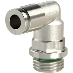 L push-in fitting, 16 bar, brass, nickel-plated, for hose, 137009