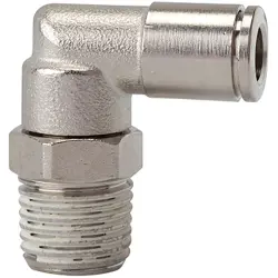 L push-in fitting, 16 bar, brass, nickel-plated, for hose, 108914