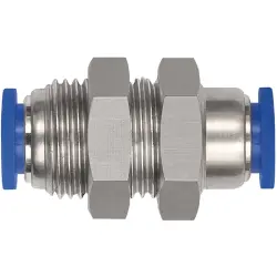Schott connection, L 26.9 mm, 10 bar, plastic/brass, nickel-plated, for hose, 148870