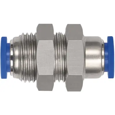 Schott connection, L 26.9 mm, 10 bar, plastic/brass, nickel-plated, for hose, 148870 - 1