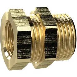 Schott fitting, L 31 mm, 25 bar, brass, for pipe systems, hoses, ducts, 136280