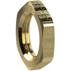 Counter nut, L 5 mm, 25 bar, brass, for pipe systems, 137611