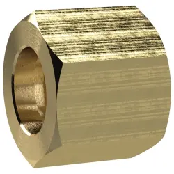 Cap nut, L 18 mm, 25 bar, brass, for pipe systems, 137530