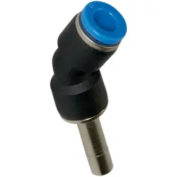 Connector, L 44.5 mm, 10 bar, plastic/brass, nickel-plated, for hose, 135766