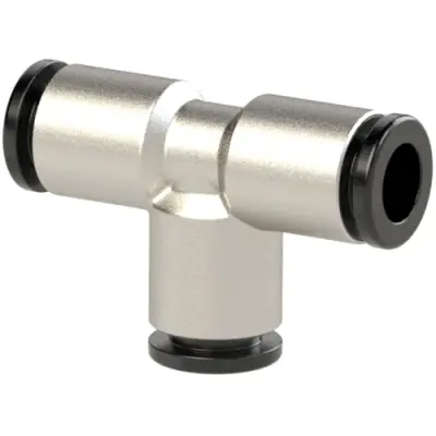 T connector, 16 bar, brass, nickel-plated, for hose, 108761 - 1