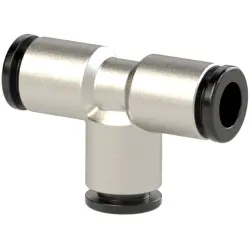 T connector, 16 bar, brass, nickel-plated, for hose, 108765