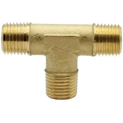 T connector, 60 bar, brass, for pipe systems, 112716