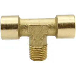 T connector, 60 bar, brass, for pipe systems, 112730