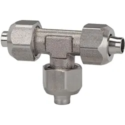 T connector, 25 bar, stainless steel, for hose, 110716