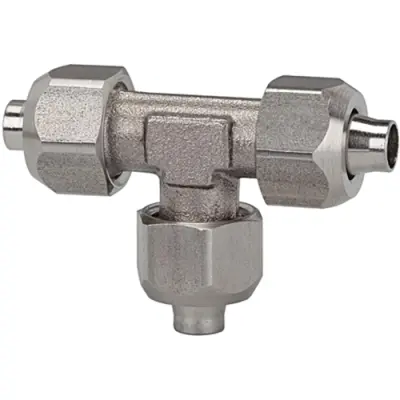 T connector, 25 bar, stainless steel, for hose, 110716 - 1