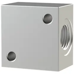 T connector, L 25 mm, 12 bar, aluminum, for pipe systems, 129676