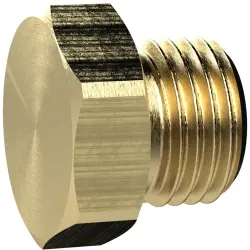 Locking screw, L 23 mm, 25 bar, brass, for compressed air/pneumatics, 136093
