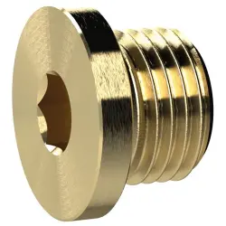 Locking screw, L 18 mm, 25 bar, brass, for compressed air/pneumatics, 135968