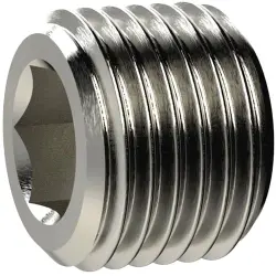 Locking screw, L 12 mm, 25 bar, brass, nickel-plated, for air, water, oil, steam, 136446