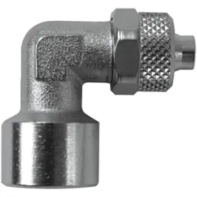Angle screw fitting, L 30.5 mm, 18 bar, brass, nickel-plated, for hose, 110556 - 1