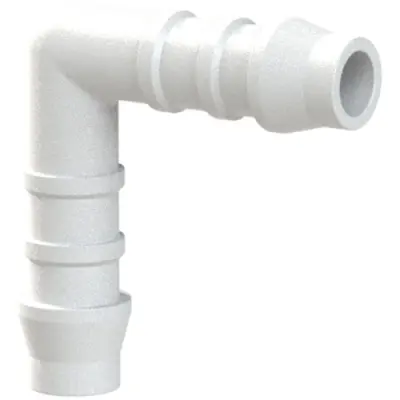 Angle hose connection nozzle, L 43.5 mm, 10 bar, POM, for hose, 111016 - 1