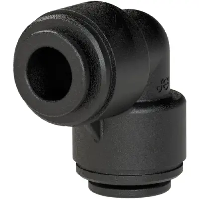 Angle connector, L 35.3 mm, 10 bar, POM, for hose, 110306 - 1