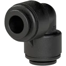 Angle connector, L 27.1 mm, 16 bar, POM, for hose, 110304