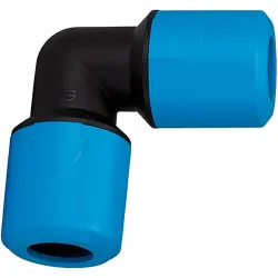 Angle connector, L 99.7 mm, 16 bar, PP, for hose, 110312