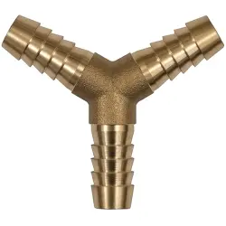 Y hose connection nozzle, 10 bar, brass, for hose, 134507
