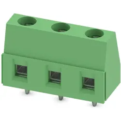 PCB terminal, 3 pole, pitch 7.62 mm, AWG 26-16, 17.5 A, screw connection, green, 1717732
