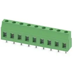 PCB terminal, 9 pole, pitch 7.62 mm, AWG 24-12, 24 A, screw connection, green, 1732351