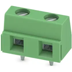 PCB terminal, 2 pole, pitch 7.62 mm, AWG 26-16, 16 A, screw connection, green, 1707027